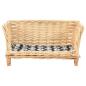 Preview: Hundekorb mit Kissen 50x33x30 cm Natur Weide