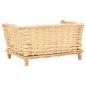Preview: Hundekorb mit Kissen 50x33x30 cm Natur Weide