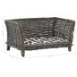Preview: Hundekorb mit Kissen Grau 50x33x30 cm Natur Weide