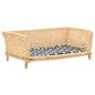 Preview: Hundekorb mit Kissen 90x54x35 cm Natur Weide