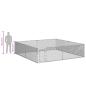 Preview: Outdoor-Hundezwinger Verzinkter Stahl 4 x 4 x 1 m