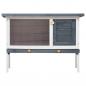 Preview: Kaninchenstall 1 Ebene Grau Holz