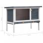 Preview: Kaninchenstall 1 Ebene Grau Holz