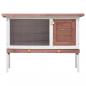 Preview: Kaninchenstall 1 Ebene Braun Holz