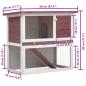 Preview: Kaninchenstall 1 Tür Braun Holz