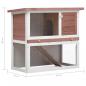 Preview: Kaninchenstall 1 Tür Braun Holz