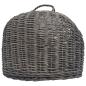 Preview: Katzen-Transportkorb Grau 60x45x45 cm Natürliche Weide