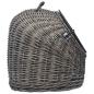 Preview: Katzen-Transportkorb Grau 60x45x45 cm Natürliche Weide