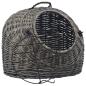Preview: Katzen-Transportkorb Grau 60x45x45 cm Natürliche Weide