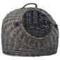 Preview: Katzen-Transportkorb Grau 60x45x45 cm Natürliche Weide