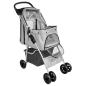 Preview: Haustier-Buggy Hund/Katze Klappbarer Reisewagen Grau