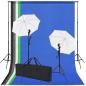 Preview: Fotostudio-Set: 5 Bunte Hintergründe & 2 Schirme