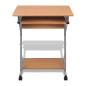 Preview: Computertisch Computerwagen PC Tisch Bürotisch Laptop auf Rollen braun