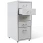Preview: Registerschrank mit 5 Schubladen Grau 68,5 cm Stahl