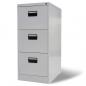 Preview: ARDEBO.de - Aktenschrank Hellgrau 46x62x102,5 cm Stahl