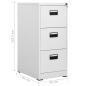 Preview: Aktenschrank Hellgrau 46x62x102,5 cm Stahl