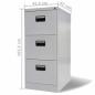 Preview: Aktenschrank Hellgrau 46x62x102,5 cm Stahl