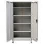Preview: Büroschrank mit 2 Türen Stahl 90x40x180 cm Grau