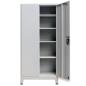 Preview: Büroschrank mit 2 Türen Stahl 90x40x180 cm Grau
