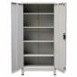 Preview: Büroschrank mit 2 Türen Stahl 90x40x180 cm Grau