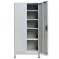 Preview: Büroschrank mit 2 Türen Stahl 90x40x180 cm Grau