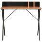 Preview: Schreibtisch Schwarz und Braun 80x50x84 cm