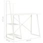 Preview: Schreibtisch mit Regaleinheit Weiß 102×50×117 cm