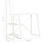 Preview: Schreibtisch mit Regaleinheit Weiß 102×50×117 cm
