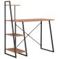 Preview: Schreibtisch mit Regaleinheit Schwarz und Eiche 102×50×117 cm