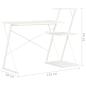 Preview: Schreibtisch mit Regal Weiß 116×50×93 cm