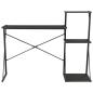 Preview: Schreibtisch mit Regal Schwarz 116×50×93 cm