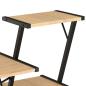 Preview: Schreibtisch mit Regal Schwarz und Eiche 116×50×93 cm