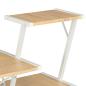 Preview: Schreibtisch mit Regal Weiß und Eiche 116×50×93 cm