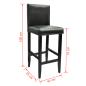 Preview: Barhocker 2 Stk. Schwarz Kunstleder 