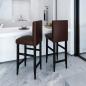 Preview: Barhocker 2 Stk. Dunkelbraun Kunstleder