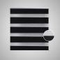 Preview: Doppelrollo 60 x 120 cm schwarz