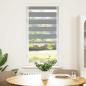 Preview: Doppelrollo Seitenzug 80 x 150 cm grau