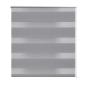 Preview: Doppelrollo Seitenzug 120 x 175 cm grau