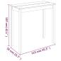 Preview: Bartisch MDF Schwarz 115×55×107 cm 