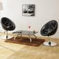 Preview: Cocktailsessel 2 Stk. Schwarz Kunstleder