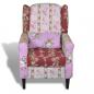 Preview: Französischer Sessel mit Patchwork-Design Stoff