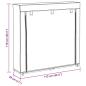 Preview: Stoff Schuhschrank mit Abdeckung 115 x 28 x 110 cm Schwarz 