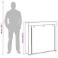 Preview: Stoff Schuhschrank mit Abdeckung 115 x 28 x 110 cm Schwarz 