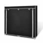 Preview: Stoff Schuhschrank mit Abdeckung 115 x 28 x 110 cm Schwarz 