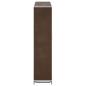 Preview: Stoff Schuhschrank mit Abdeckung 115 x 28 x 110 cm Braun 