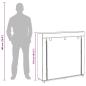 Preview: Stoff Schuhschrank mit Abdeckung 115 x 28 x 110 cm Braun 