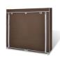 Preview: Stoff Schuhschrank mit Abdeckung 115 x 28 x 110 cm Braun 