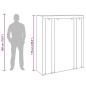 Preview: Stoffschrank mit Fächern Kleiderstangen 45×150×176 cm Schwarz  