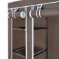 Preview: Stoffschrank mit Fächern und Stangen 45×150×176 cm Braun  
