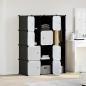 Preview: Modularer Schrank mit 9 Fächern 37×115×150 cm Schwarz und Weiß 
